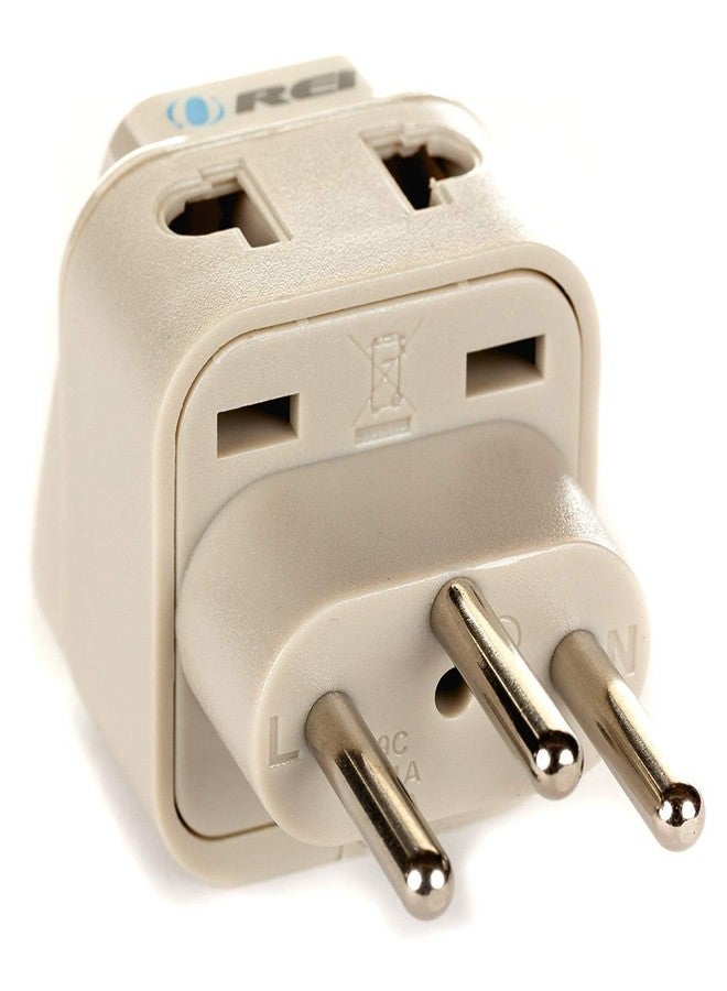 OREI India to Switzerland, Rwanda, Liechtenstein (Type J) Travel Adapter Plug - 2 in 1 - CE Certified - RoHS Compliant - White Color (DB-11A) - Image 2